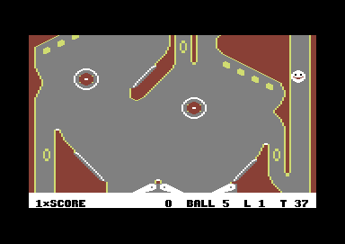 Slamball (Commodore 64) screenshot: Ball launched
