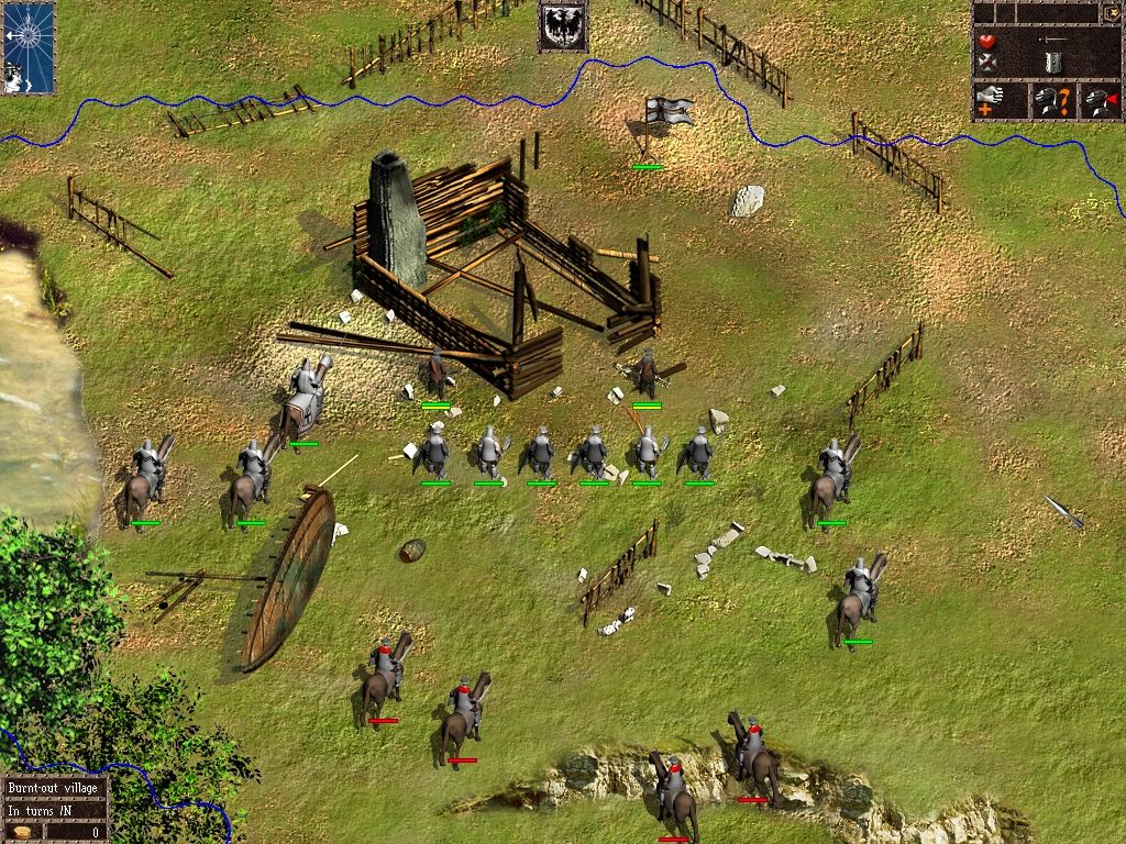 Knights of the Cross (Windows) screenshot: Protect your flag.