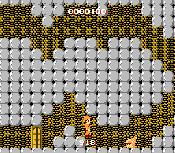 Atlantis no Nazo (NES) screenshot: Cavern level. Be careful of those snails