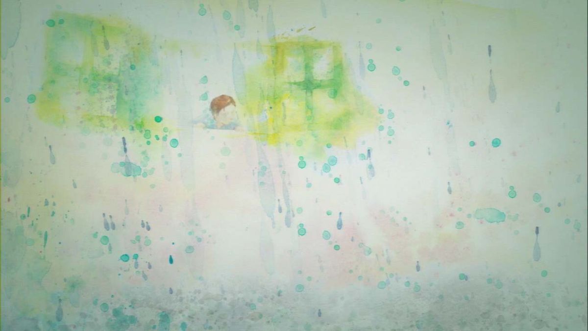 Rain (PlayStation 3) screenshot: Beautiful watercolour sequences bookend the story.