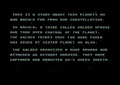 Last Duel: Inter Planet War 2012 (Commodore 64) screenshot: Story