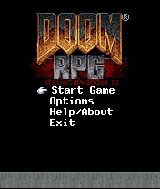 Doom RPG (J2ME) screenshot: Main game screen