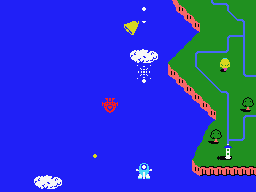 TwinBee (MSX) screenshot: Destroy all the flying hostile enemy objects
