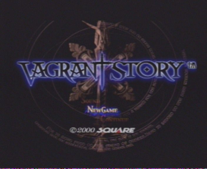 Vagrant Story (PlayStation) screenshot: Title screen / Main menu