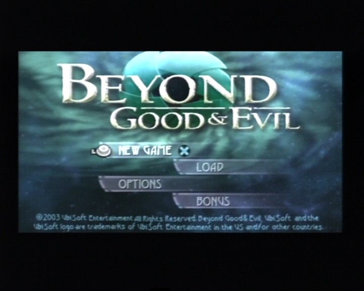 Beyond Good & Evil (PlayStation 2) screenshot: Main Title/Main Menu