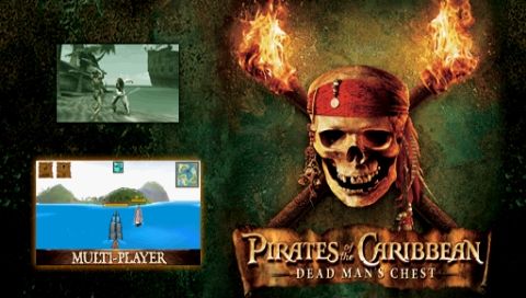 Pirates of the Caribbean: Dead Man's Chest (PSP) screenshot: Game mode selection screen