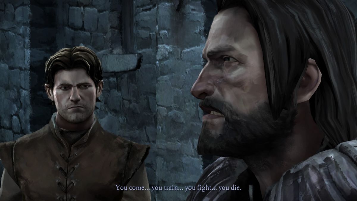 Game of Thrones: Episode Two of Six - The Lost Lords (PlayStation 4) screenshot: Comforting words for this cold climate
