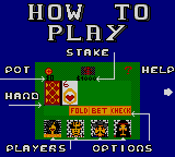 Poker Face Paul's Poker (Game Gear) screenshot: How to play 5 Card Stud