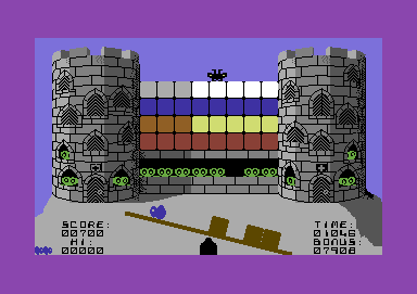 See-Saw (Commodore 64) screenshot: No more brown blocks left