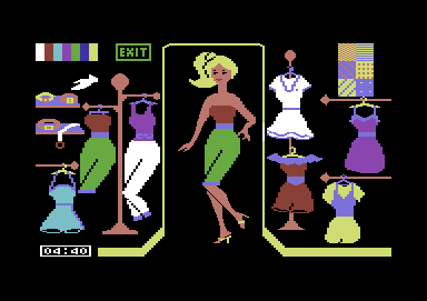 Barbie (Commodore 64) screenshot: Eve's Boutique