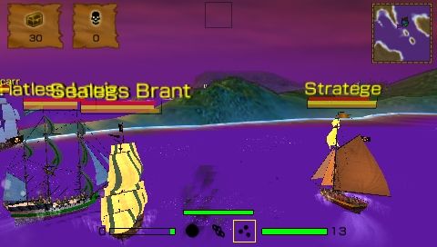 Pirates of the Caribbean: Dead Man's Chest (PSP) screenshot: Multiplayer battle