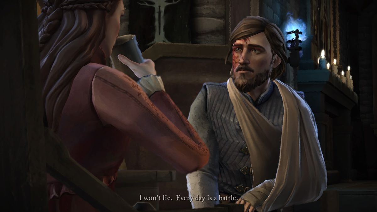 Game of Thrones: Episode Two of Six - The Lost Lords (PlayStation 4) screenshot: Trying to save your wedding is of strategic importance