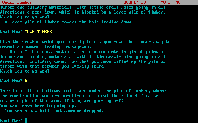 Susan (A lustful Game) (DOS) screenshot: Exploring the (totally unfair) maze.
