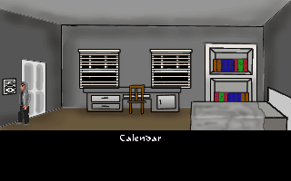Donnie Darko: The Adventure Game (Windows) screenshot: Donnie checks the calendar.