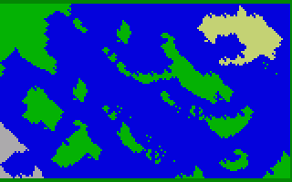 Sea Battle (Intellivision) screenshot: Map without any ships