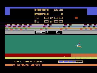 Track & Field (Atari 2600) screenshot: jumping