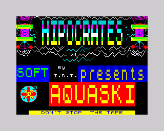 Aquaplane (ZX Spectrum) screenshot: Loading Screen (Spanish version <i>Software Magazine</i>, issue <i>Nº 5A</i>, Side A.)