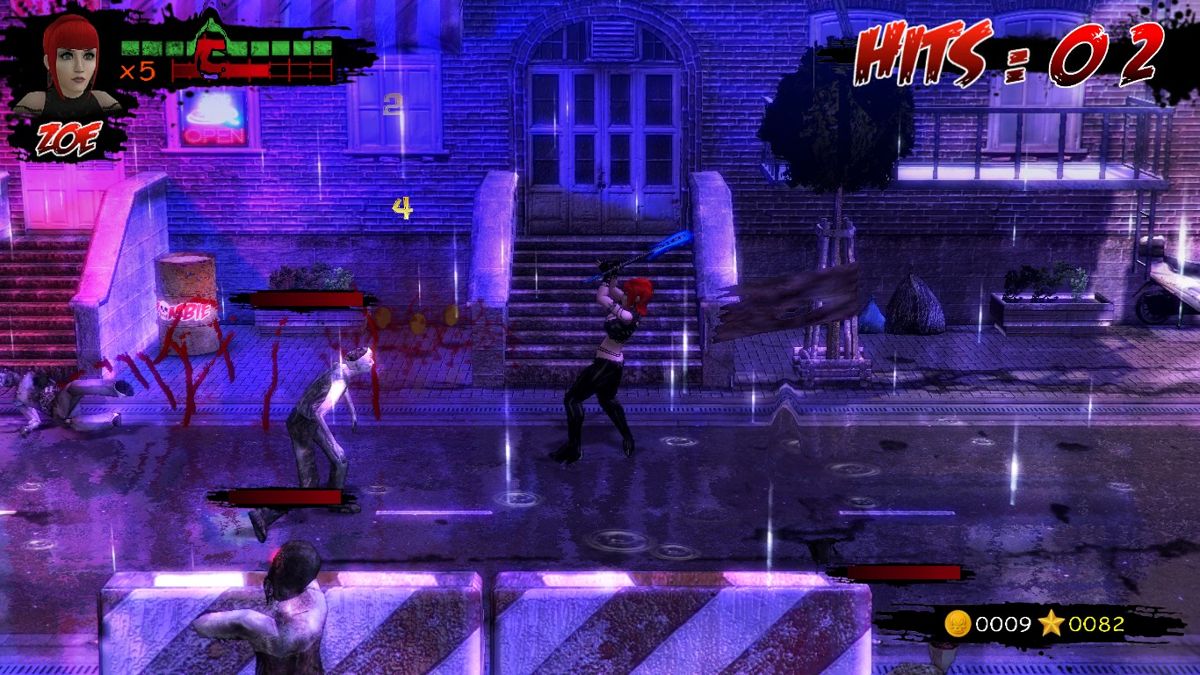 Rock Zombie (Windows) screenshot: Traces of blood