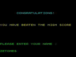 Gobbleman (ZX Spectrum) screenshot: High Score (evidence that I really played this game)
