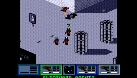 EA Replay (PSP) screenshot: Syndicate in zoomed 4:3 mode