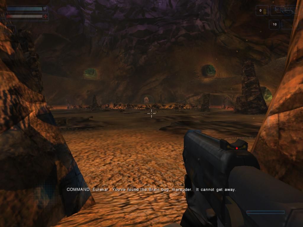 Starship Troopers (Windows) screenshot: Found the brain bug.