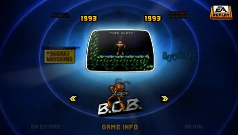 EA Replay (PSP) screenshot: Game selection screen