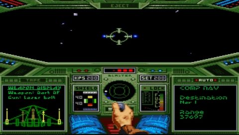EA Replay (PSP) screenshot: Wing Commander in full screen mode (stretch 4:3)
