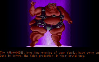 Dune (DOS) screenshot: Baron Vladimir Harkonnen