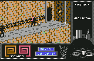 Last Ninja 2: Back with a Vengeance (Commodore 64) screenshot: Third level - The sewers.