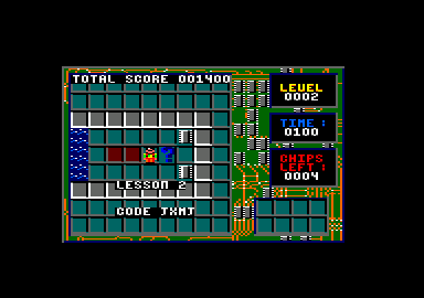 Chip's Challenge (Amstrad CPC) screenshot: Starting lesson 2