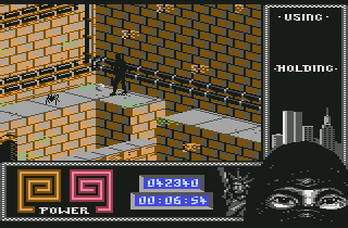 Last Ninja 2: Back with a Vengeance (Commodore 64) screenshot: Avoid the giant spiders and rats.