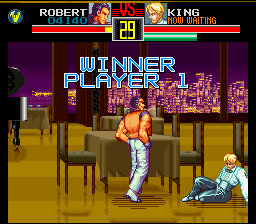 Art of Fighting (SNES) screenshot: Smug rich boy.