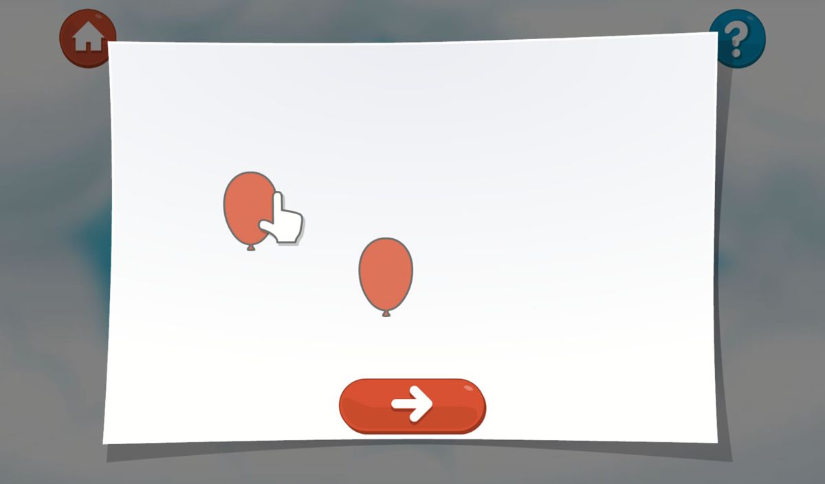 Kaatje van Ketnet (Android) screenshot: Instructions for the balloon shooting game.