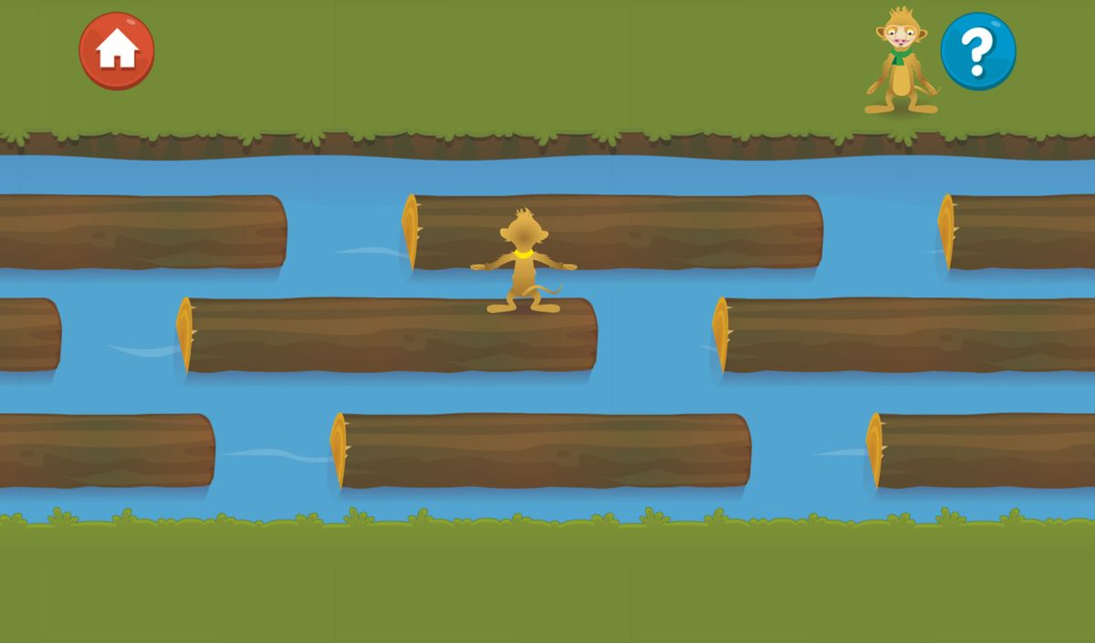Kaatje van Ketnet (Android) screenshot: Help the monkey cross the river.
