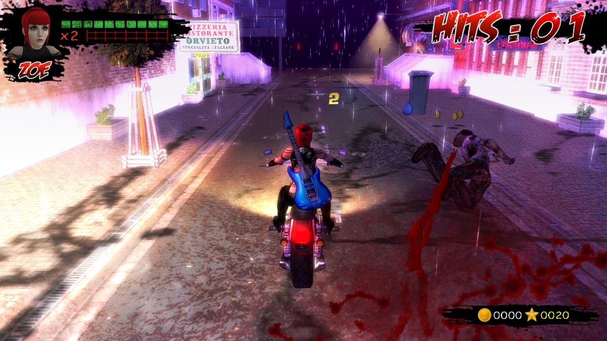 Rock Zombie (Windows) screenshot: Hit & run