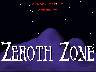 Zeroth Zone (DOS) screenshot: Title screen