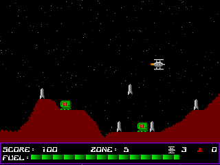 Zeroth Zone (DOS) screenshot: Yikes, watch out for these pesky missiles!