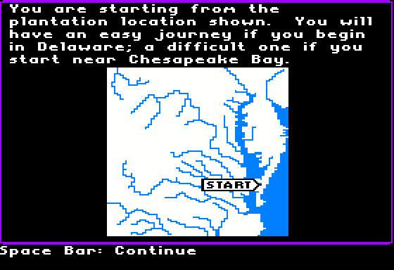 Freedom! (Apple II) screenshot: The starting point