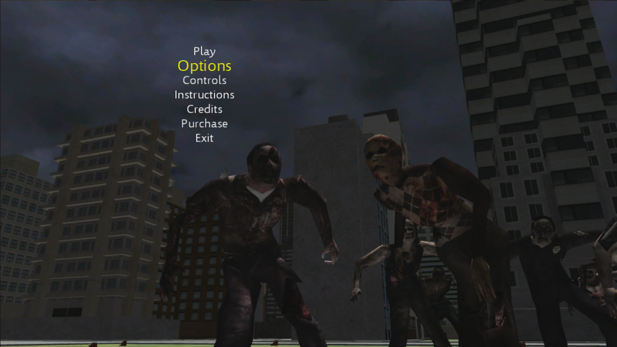 The Co-Op Zombie Game (Xbox 360) screenshot: Main menu (Trial version)