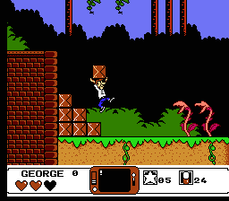 The Jetsons: Cogswell's Caper (NES) screenshot: Carniverous plants
