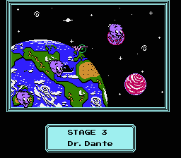 Widget (NES) screenshot: Stage 3 intro