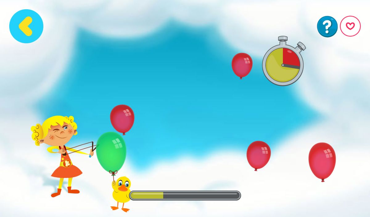 Ketnet Junior (Android) screenshot: Aim for the red balloons