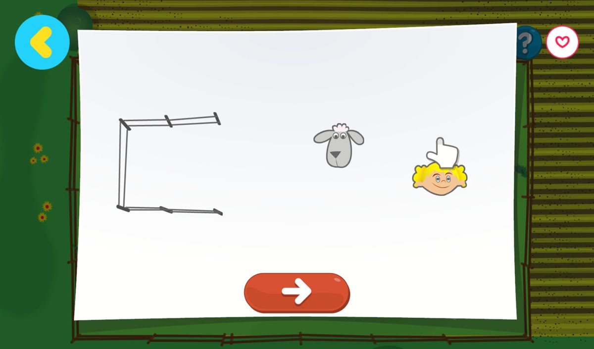 Ketnet Junior (Android) screenshot: Instruction for the herding game