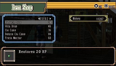 Kingdom of Paradise (PSP) screenshot: Item shop
