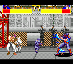 Power Instinct (Genesis) screenshot: Ouch! Don't hit me with ice!