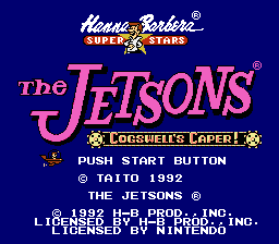 The Jetsons: Cogswell's Caper (NES) screenshot: Title screen