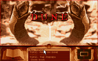 Dune (DOS) screenshot: The Book of Dune