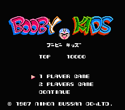Booby Kids (NES) screenshot: Title screen