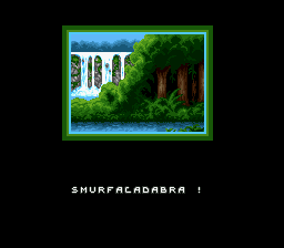The Smurfs Travel the World (SNES) screenshot: Smurfacadabra!