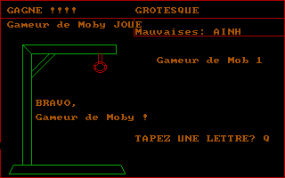 Jeu du Pendu, Le (DOS) screenshot: Magnifique!
